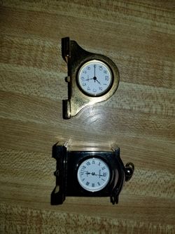 Vintage Miniature Clocks x 2