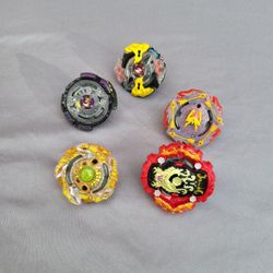 Takara Tomy Beyblade Lot Of 5 No Launcher Preowned (1)
