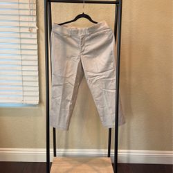 Womens Cropped Pants, Tan, 8