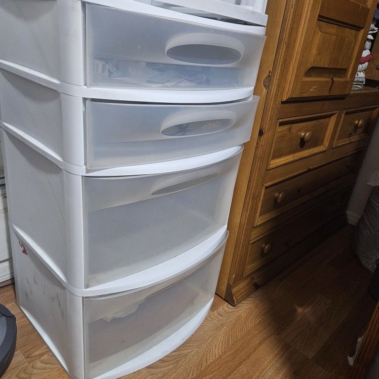 large, plastic drawers