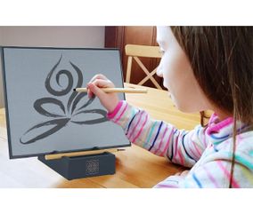 Samadhi Board: Water Drawing Set for Painting, Sketching & Meditation with Natural Wood Brush