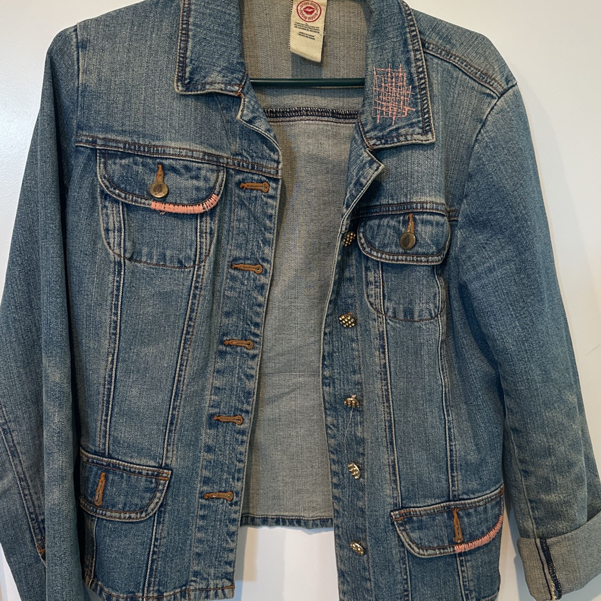 Bisou Bisou Embroidered Jeans Jacket