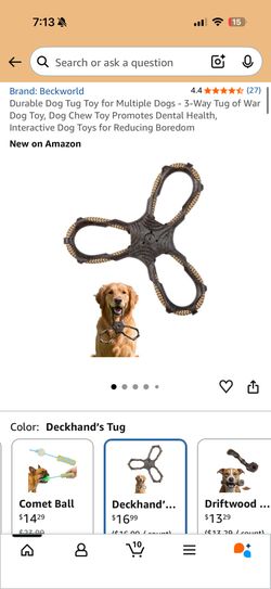 Brand New Interactive 3-Way Dog Tug Toy