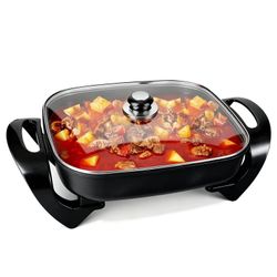 NEW 12" Square Electric Nonstick Griddle Pan