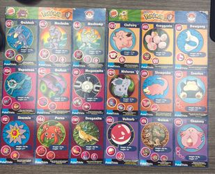 Pokémon Burger King sheets 1999 Pokémon movie