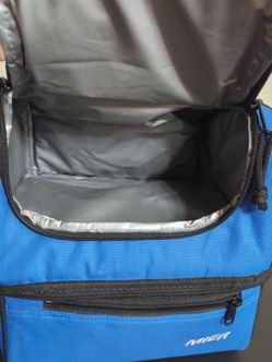 Mier Dual Compartment cooler/lunch with handle and outside pockets