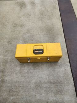 Popular Mechanics Yellow Plastic Toolbox (Made in USA)