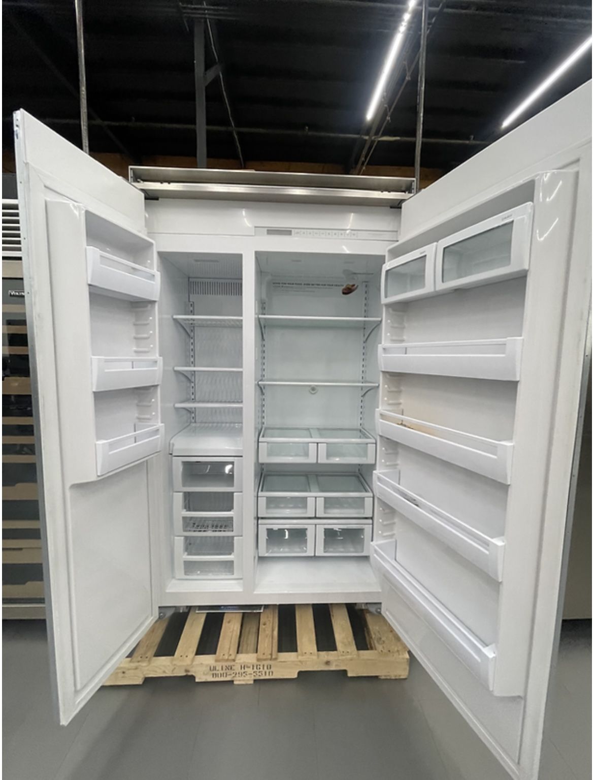 *Lightly Used* 48” Viking Panel Ready Built-in Side by Side Refrigerator