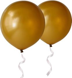 24inch Metallic Gold Big Balloons 2pc For Garland Kids Birthday Party Celebration