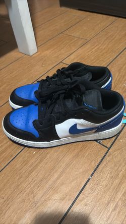 Blue and black shoe