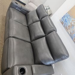 Greymel Leather Sofa 