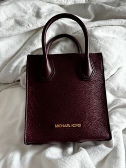 Michael Kors Mini Tote Handbag Burgundy