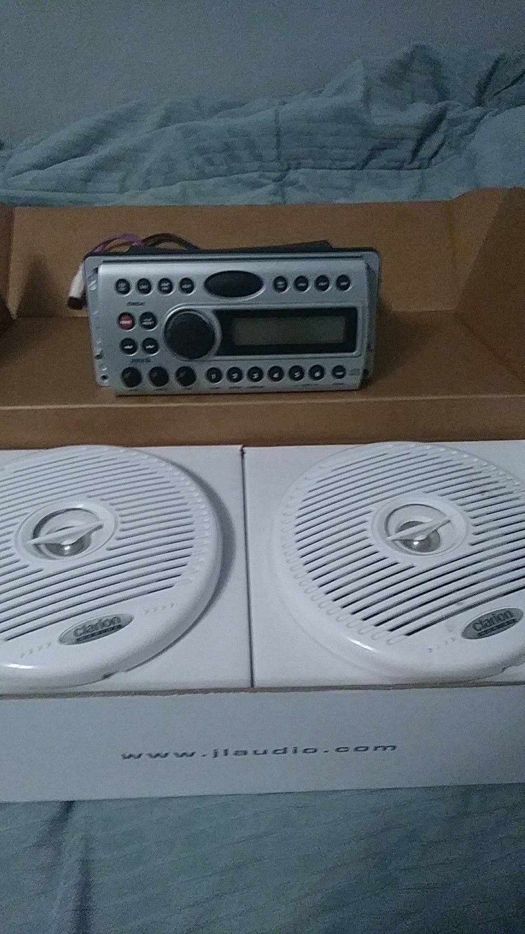 Clarion marine speakers and deck
