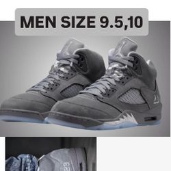 JORDAN 5 WOLF GREY MEN SIZE 9.5,10