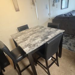 Sectional With Marble Table 