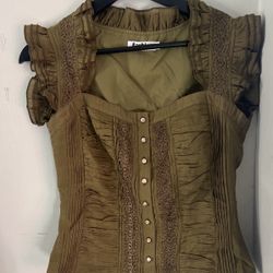 Army Green Size M Lace Top
