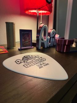 Decorative Dunlop guitar pick! Huge 3d print