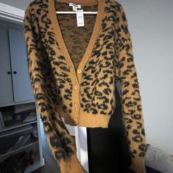 Leopard Cardigan Woman’s Size L