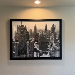 Large Z-Gallery Chicago Framed Picture 42” X 55”