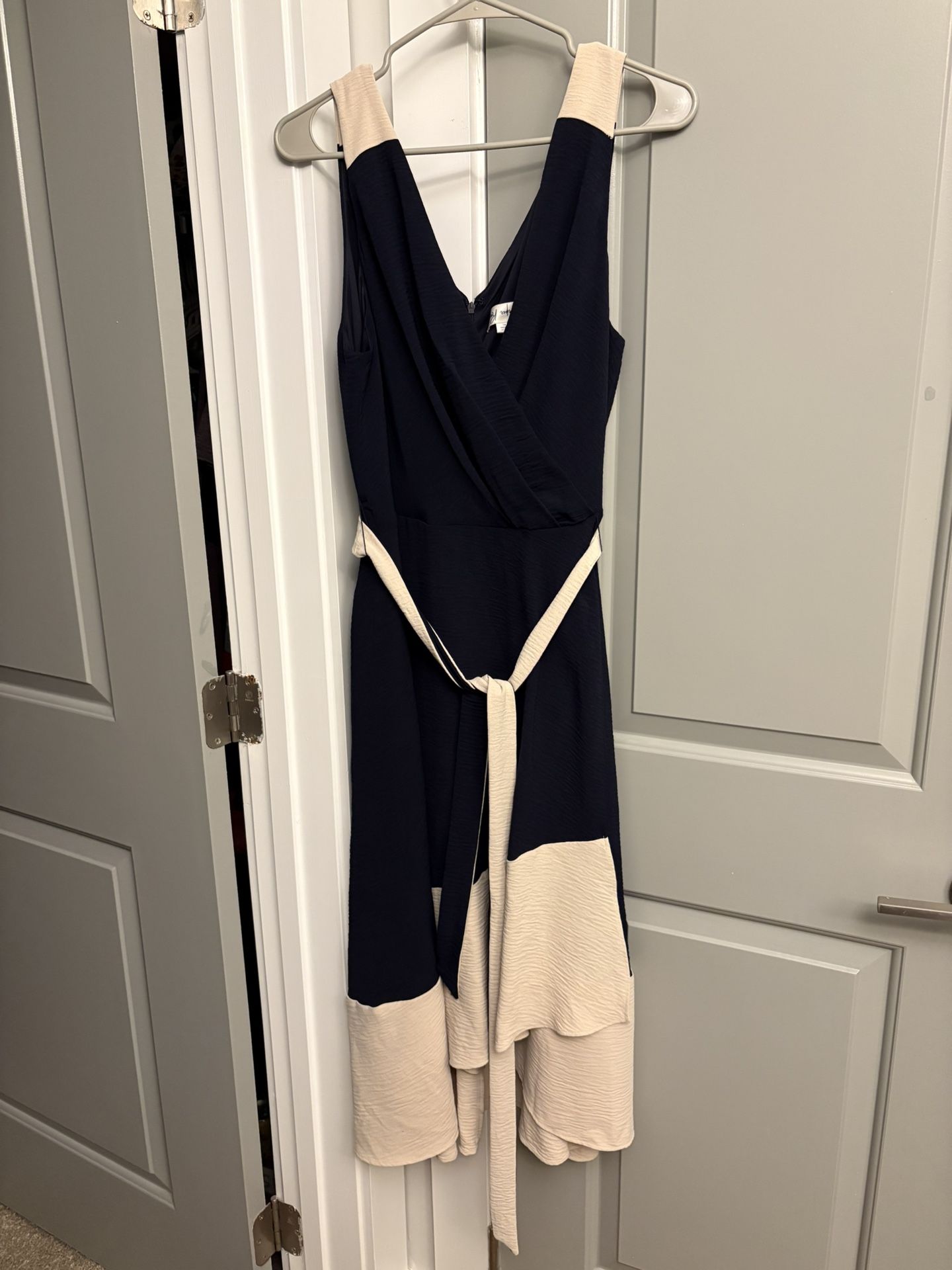 Harper Rose Navy & Crème Dress, Size 14