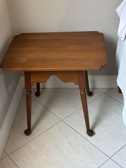 Vintage solid wood occasional table.