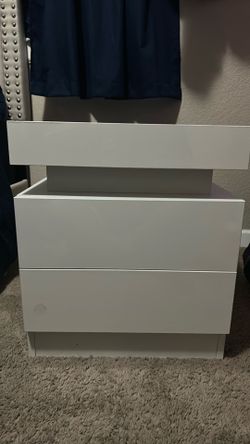 White nightstand with secret compartment