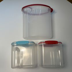 3 Plastic Containers 
