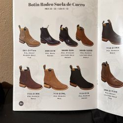 Botín Rodeo Suela De Cuero 