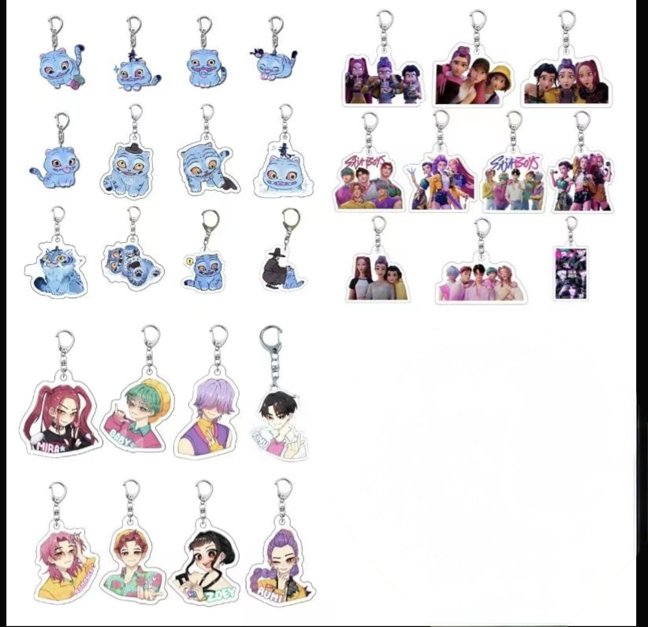 Kpop Golden Demon Hunters Key Chain Set Of 20