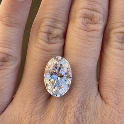 10 Carat Oval Moissanite Diamond Loose Stone