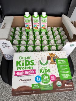 Orgain USDA Organic Kids Nutritional Protein Shake, Chocolate, 8 fl oz, 24-pack for $25