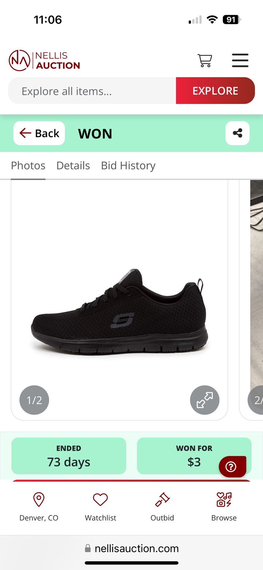 Skechers Women's Ghenter Bronaugh Food Service Shoe, Black, 6 Wide