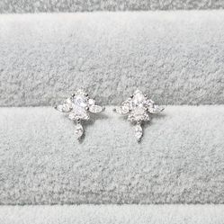 White Sapphire Earrings