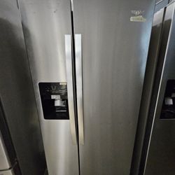 33" WHIRLPOOL SIDE BY SIDE STAINLESS STEEL 