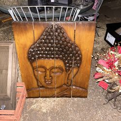 Buddha World Market Wooden Carved Picture 