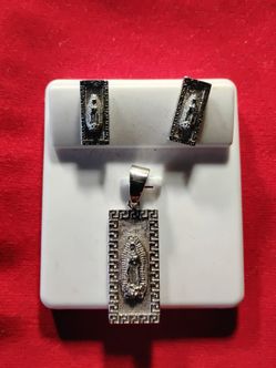 Sterling silver virgin mary set