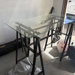 Counter High Glass Table 
