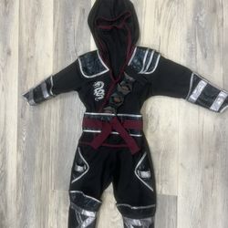 Teetot Ninja Child Long Sleeve Hooded Halloween Costume Size 3-4 Years