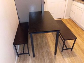 Small black kitchen table