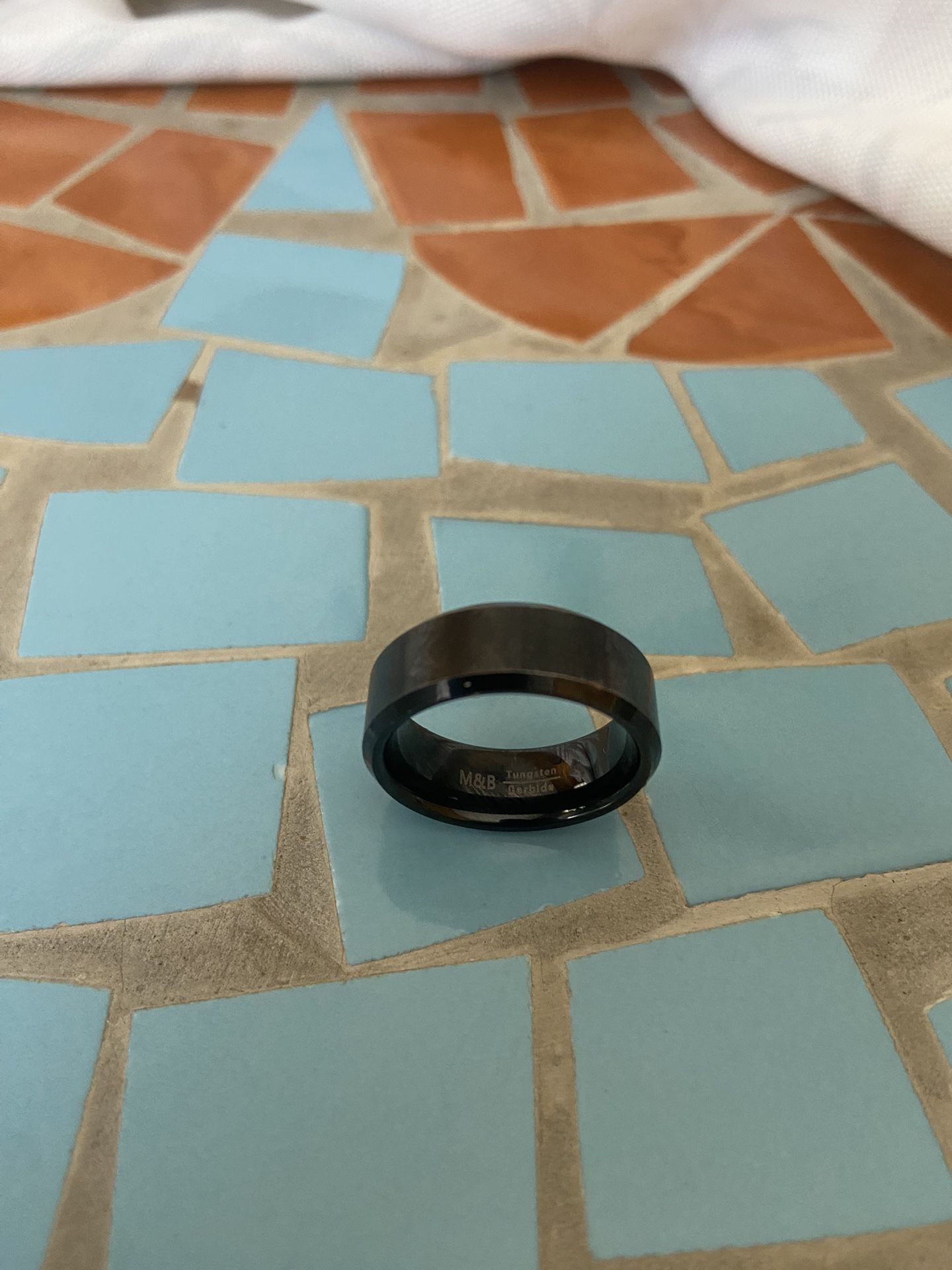 Men’s Black Carbide Tungsten Wedding Band Ring