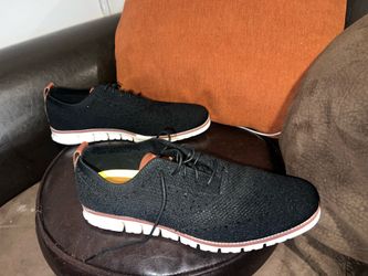 Cole Haan Zerogrand Stitchlite Wingtip Oxford black with an ivory sole Mens 13M