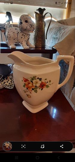 Vintage Homer Laughlin "Poppy & Rose" pitcher