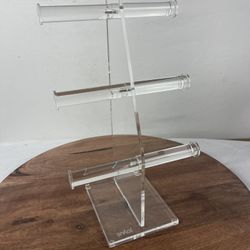 3 Tier Clear Acrylic Jewelry Stand.