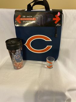 Chicago Bears duffle bag cup and shot glass