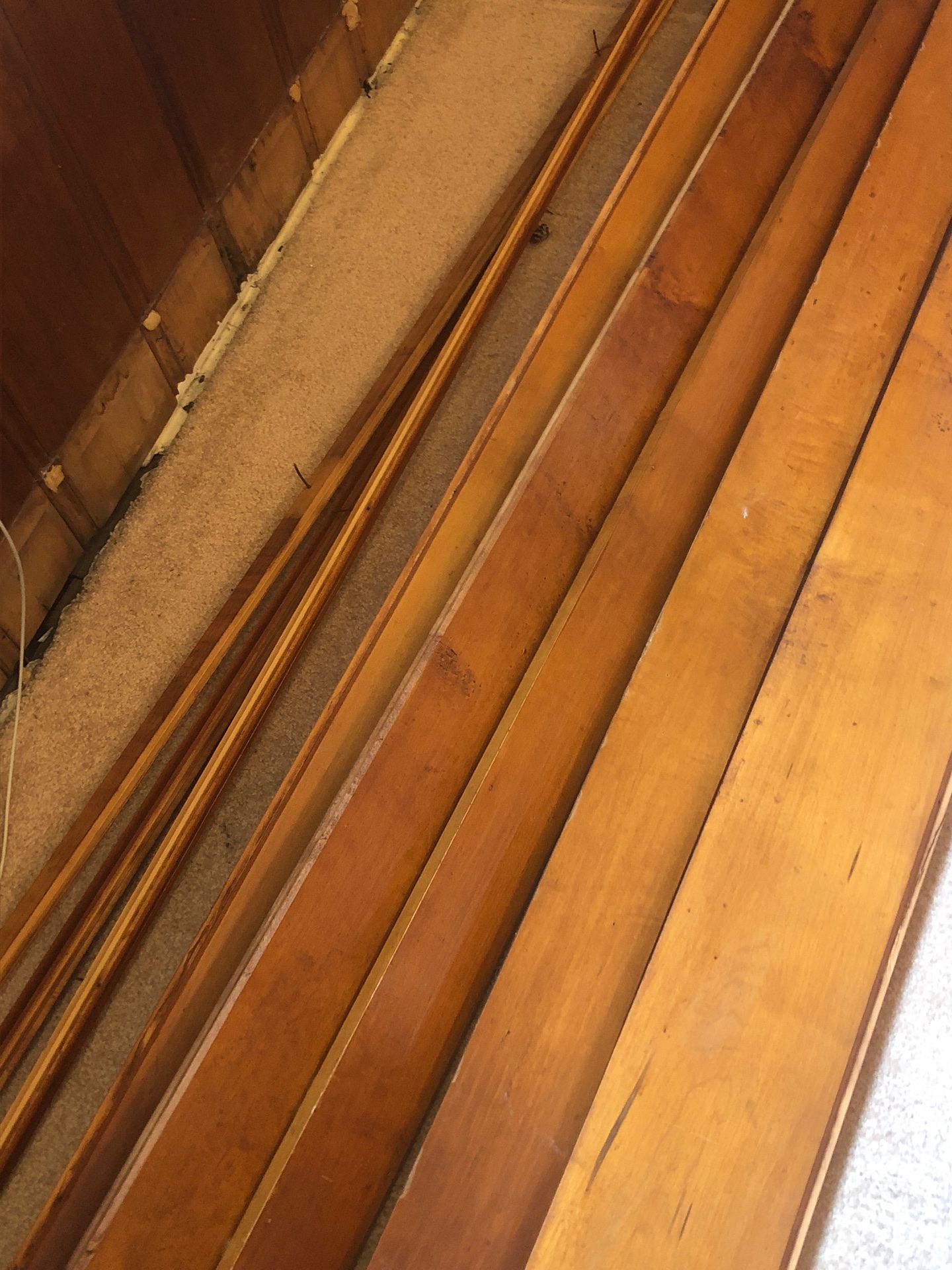 Wood Stained Baseboards - $5