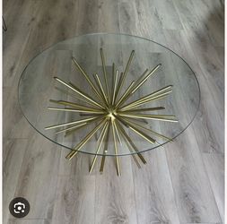 West Elm Round Glass Coffee Table