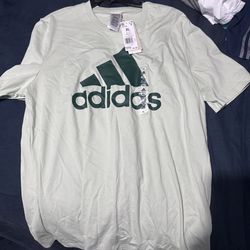light green adidas shirt XL