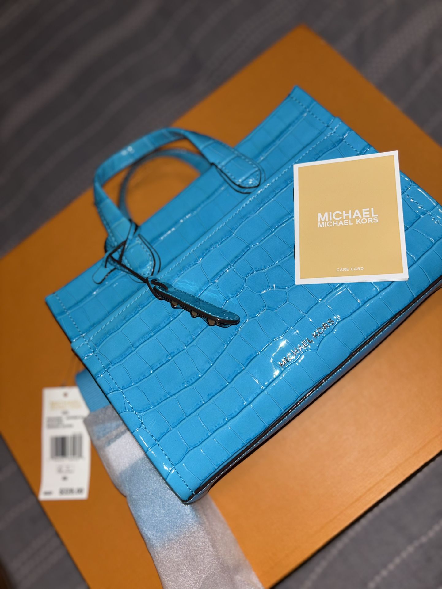 Michael Kors Croc-Embossed Satchel