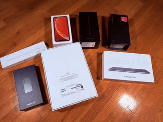 Empty Phone/Tablet Box Lot – Apple, Samsung Galaxy, iPad, AirPods/Pencil Packagi