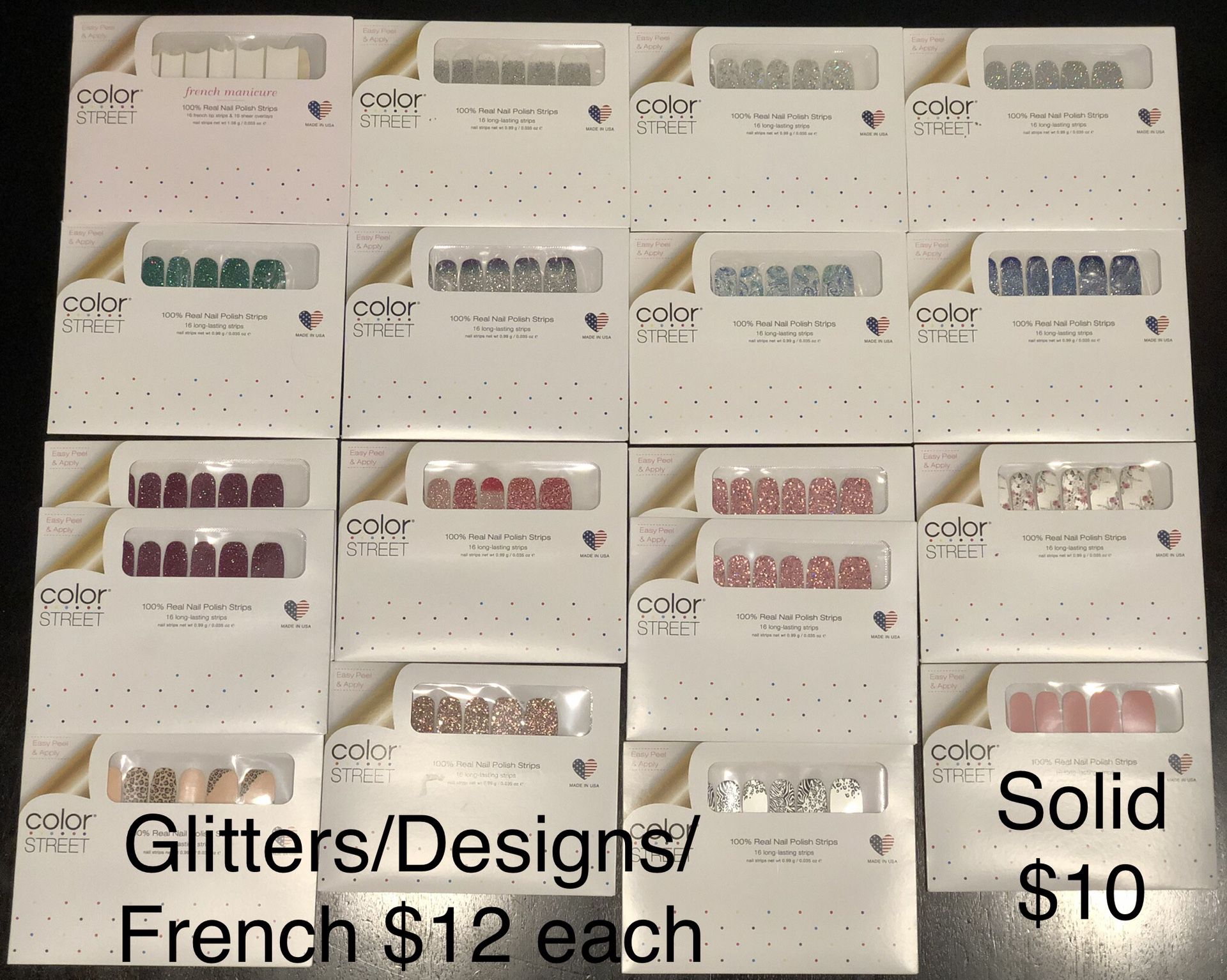 Color Street Nail Strips ($12 each)